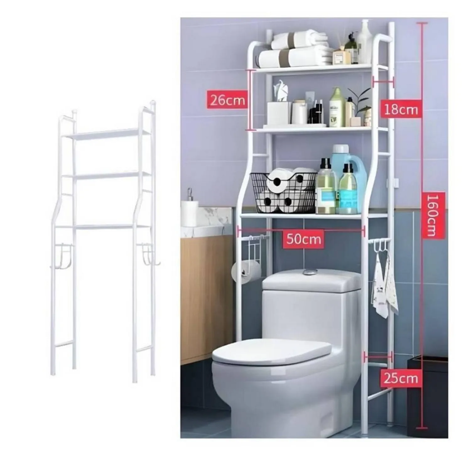 Mueble Para Baño Organizador Estante Accesorios De Baño 155*47*25cm TM0017