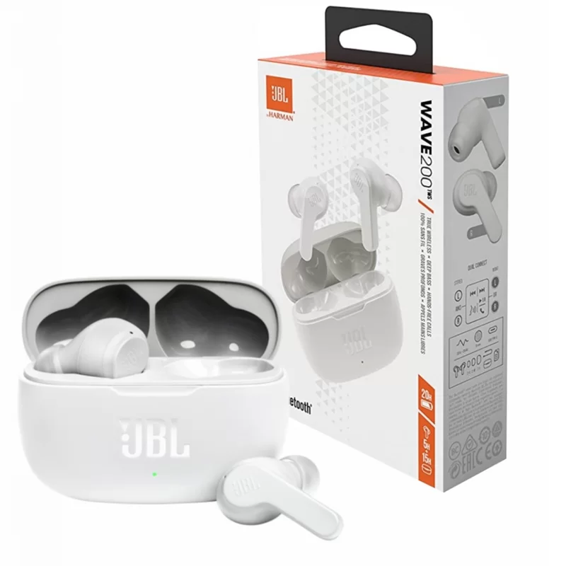 Auricular Jbl Bluetooth Wave 200tws In-Ear Blanco