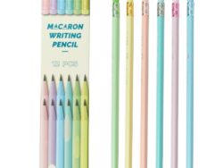 Lapices De Colores 12 Pcs Punta Negra Marcaron NO.ZL691