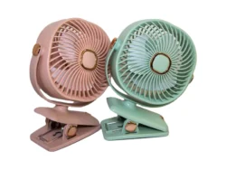 Ventilador Mini Clip Portátil 3 Velocidades Recargable Blanco VENTI-ZB113