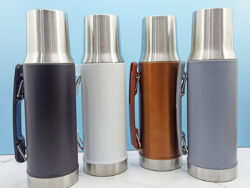 Termo Acero Inox X 1.2Lt Vacuum NO.2546 Tapa Simil stmley LOGO Matecito De Acero