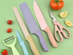 Set De 6 Cuchillos Chicos Coloridos Con Revestimiento Antiadherente 0277/0278