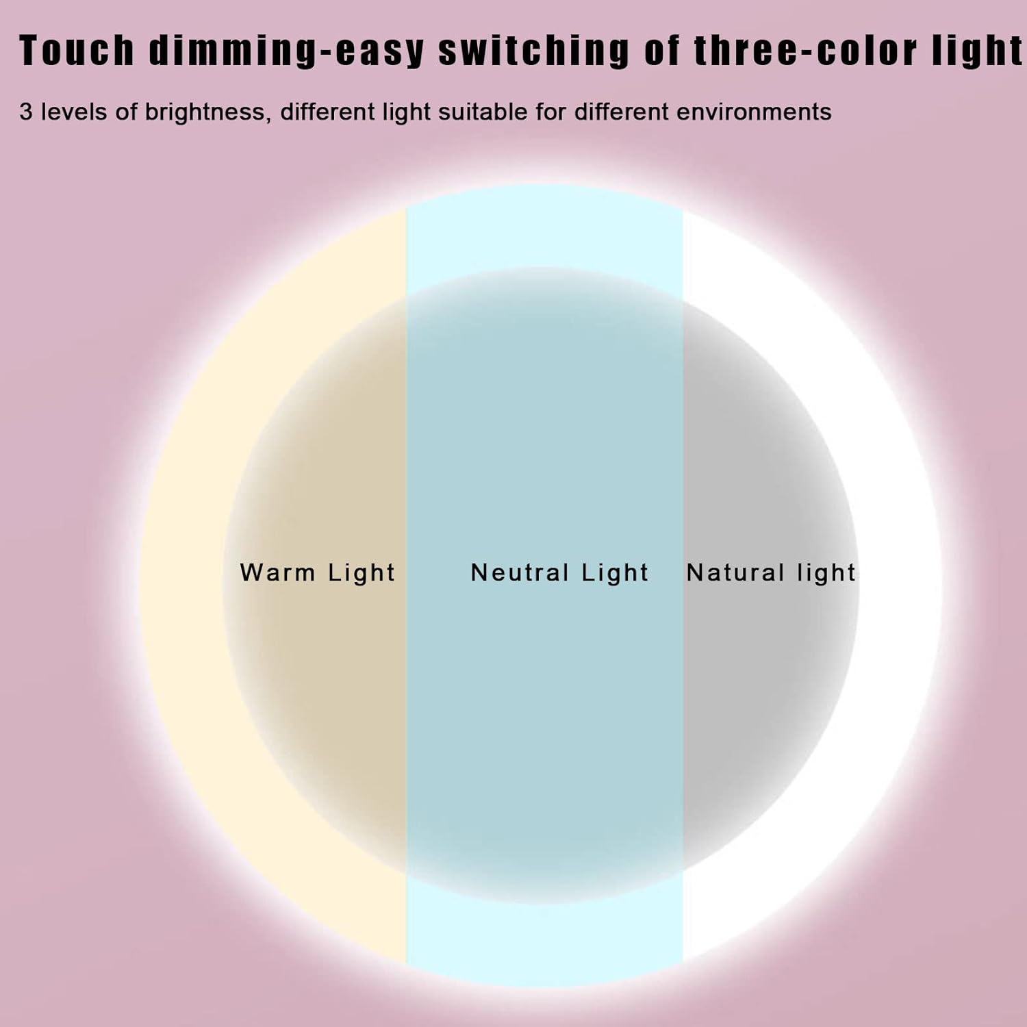 Espejo de maquillaje con luces Espejo LED 3 Colores - Image 3