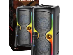 Parlante Bluetooth inalámbrico KTS-2033 con luz LED RGB Con Microfono