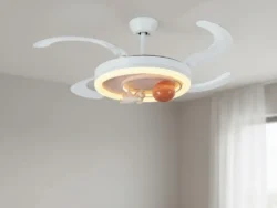 Ventilador De Techo Retractil Infantil Con Luz Y Control Unicornio y Planeta