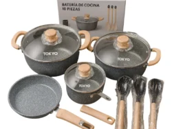 Batería De Cocina Tokyo Style Granito 10 Piezas