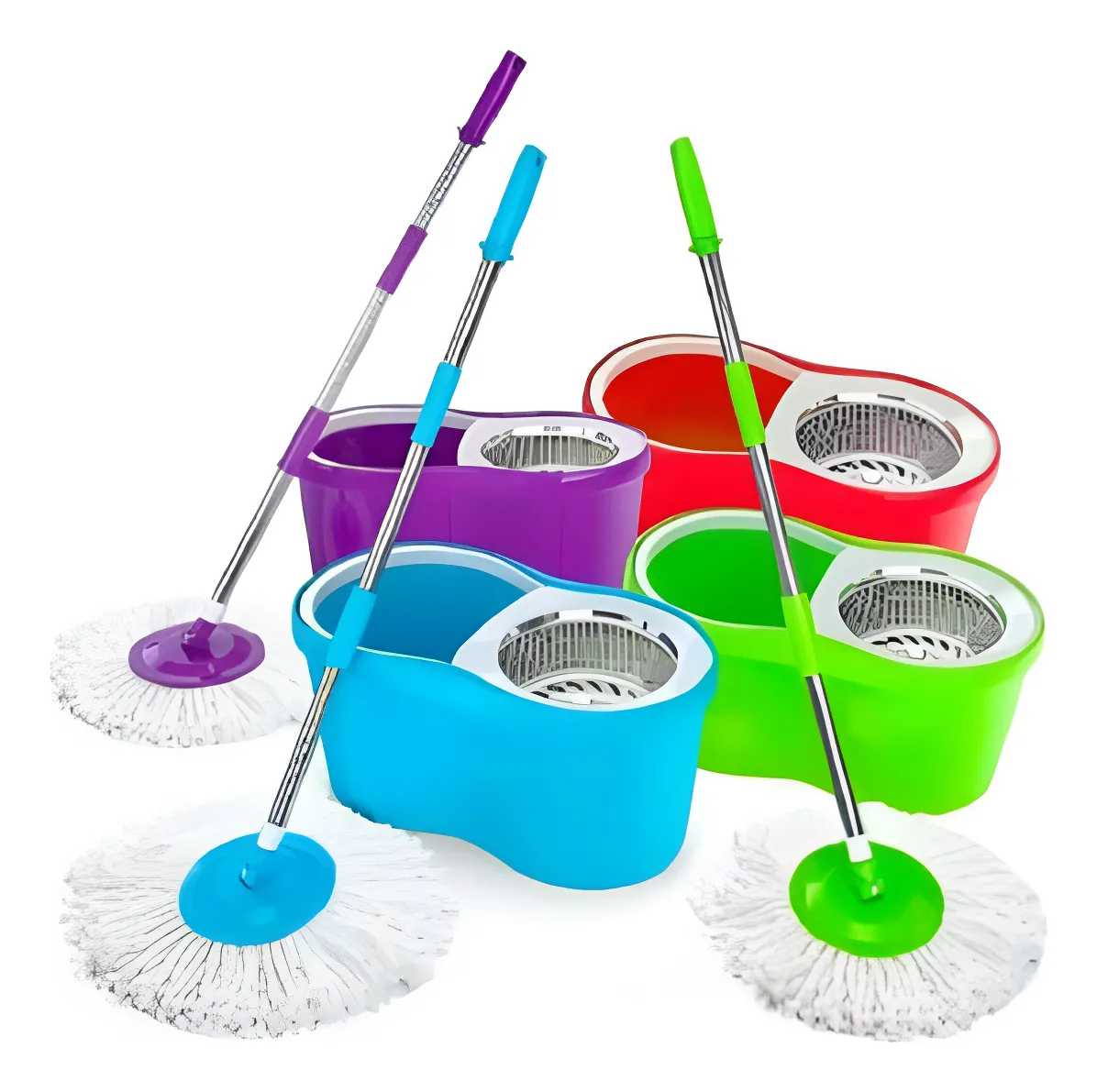 Balde Centrifugo Escurridor Acero C/ruedas