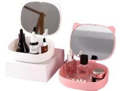 Cajita Organizador Con Espejo Gatito Item NO.1037