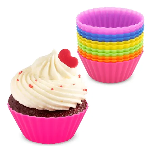 Moldes Silicona Cupcake Muffins X12 Unidades Color Surtidos Color Unisex - Image 2