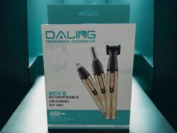 Recortadora Daling 3 En 1 Multifunción Para Cabello Y Barba Negro DL-7113