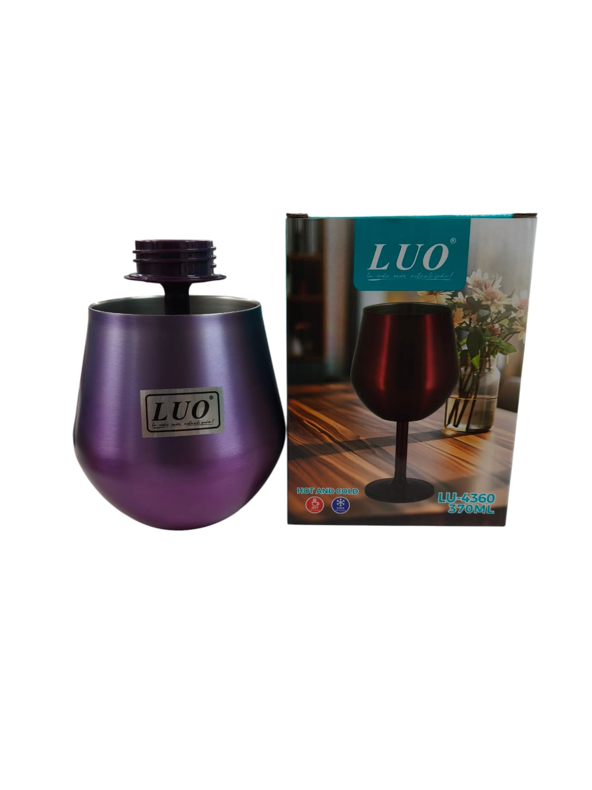 Copa Termica 2 en 1 Luo Acero 370ml Lu-4360 - Image 4