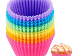 Moldes Silicona Cupcake Muffins X12 Unidades Color Surtidos Color Unisex