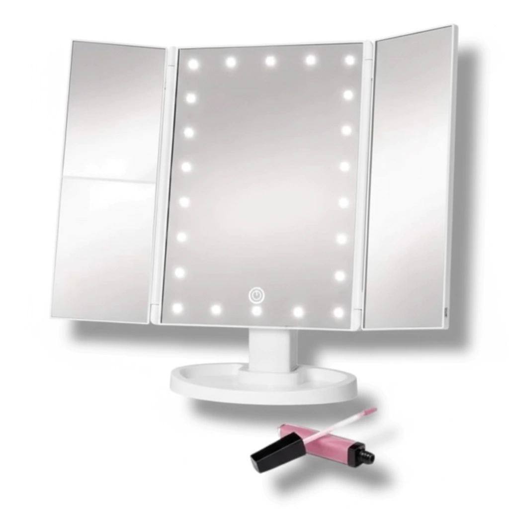 Espejo ONICA Triple con Luz LED y Aumento 2X/3X para Maquillaje Preciso XR-568 - Image 3