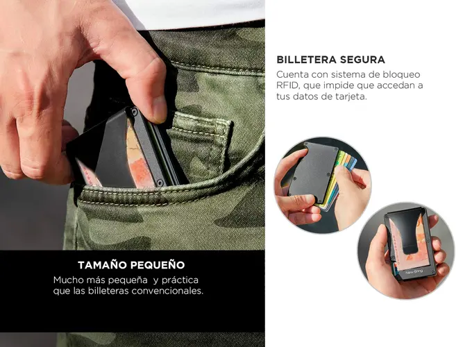 Billetera de Aluminio con Clip Tarjetero Elegante - Image 2