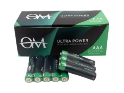 Pilas Triple AAA Cilíndrica Om Ultra Power Pack 60 Unidades