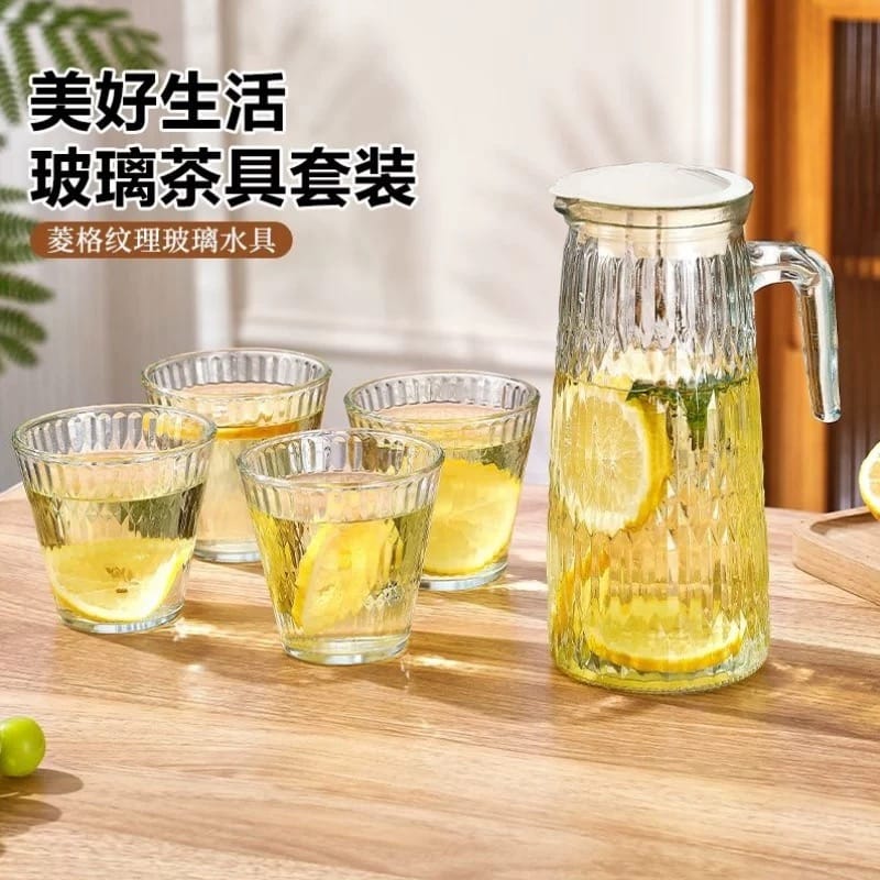 Juego de Jarra y 4 Vasos De Vidrio Jk-4193-01 - Image 2