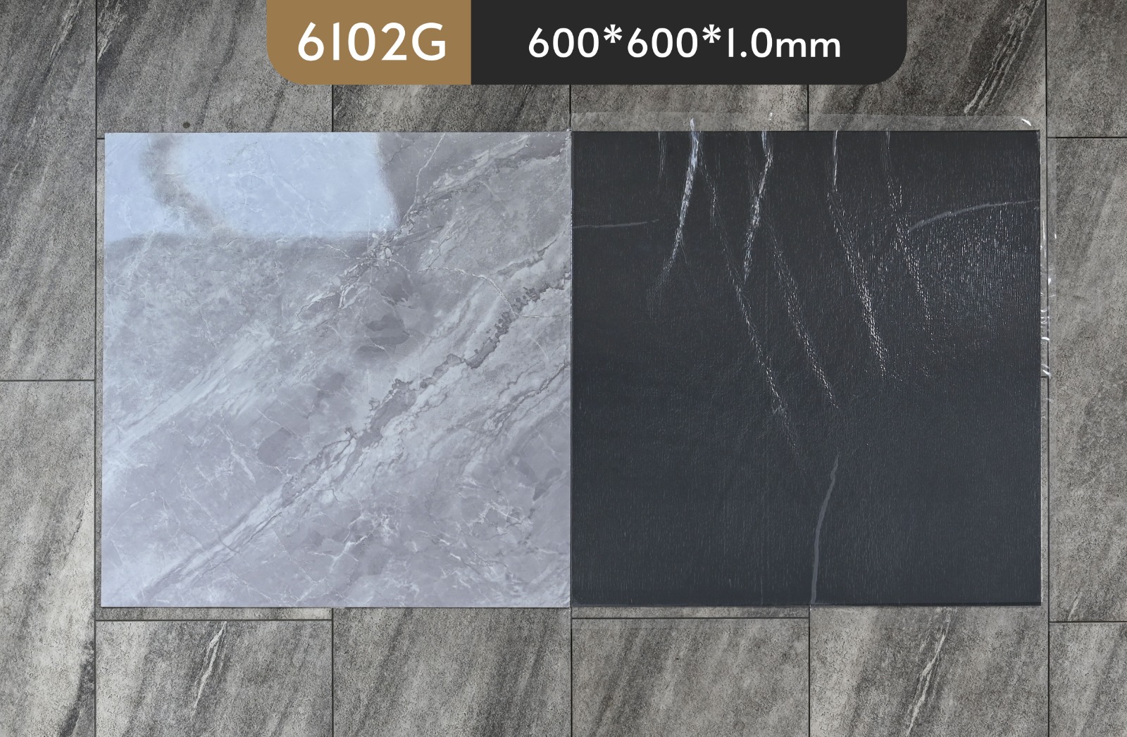 Piso Vinilo Autoadhesivo Simil Marmol 60*60 PVC 6102G