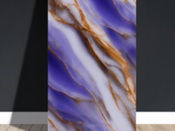 Lamina Vinilo Simil Marmol Violeta Lila Dorado 40*80 BR088L