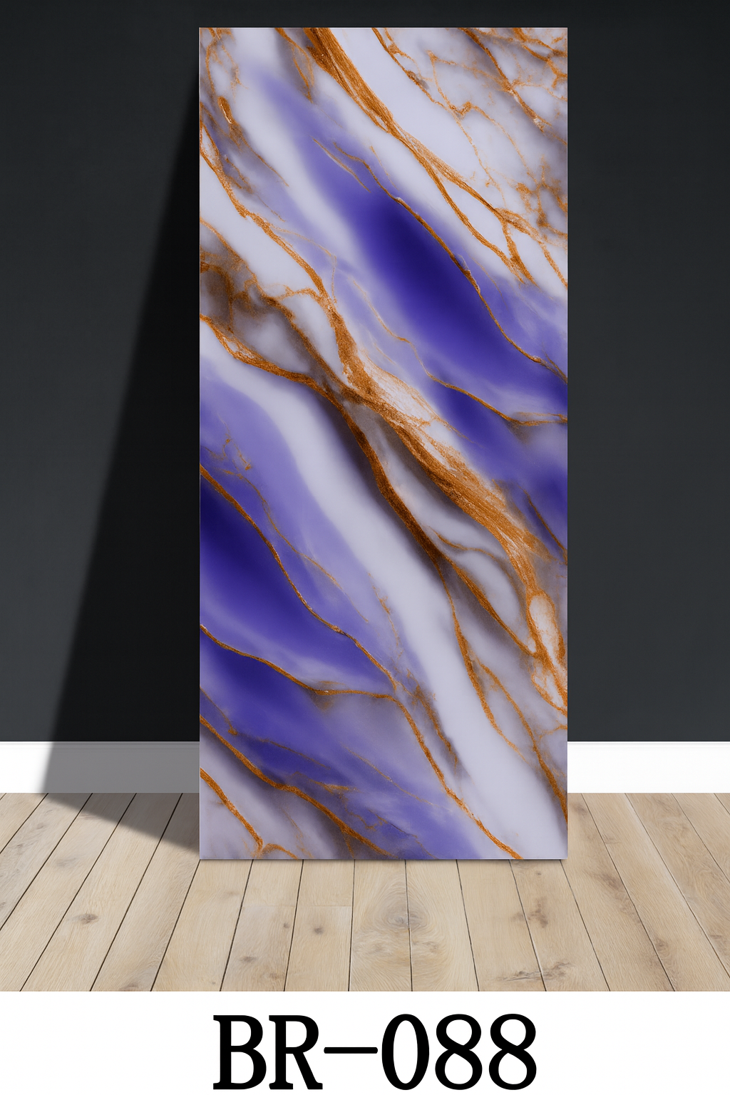 Lamina Vinilo Simil Marmol Violeta Lila Dorado 40*80 BR088L