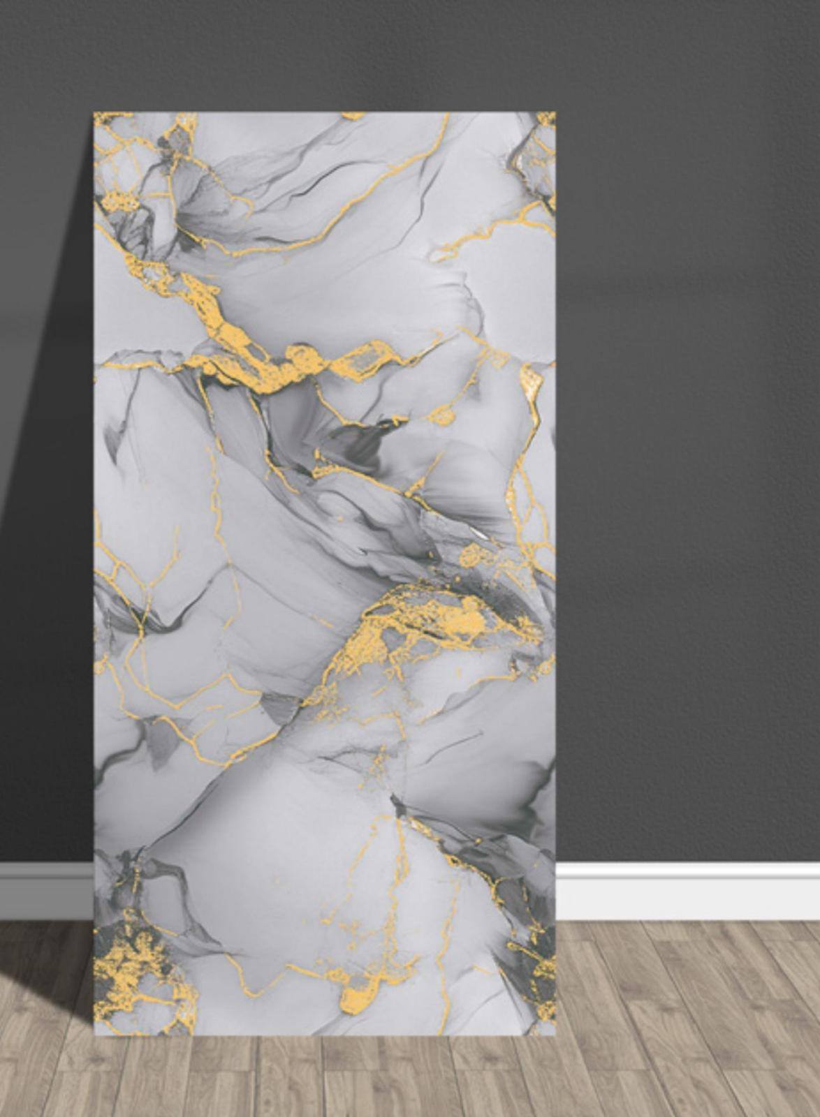 Vinilo Simil Marmol Blanco Negro Dorado BR036L - Image 2