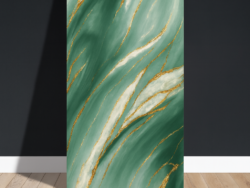 Lamina Vinilo Simil Marmol Verde Dorado Blanco 40*80 BR085L