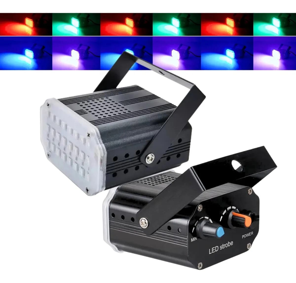 Mini Flash de Luces RGB 24 Led OM 623A - Image 2
