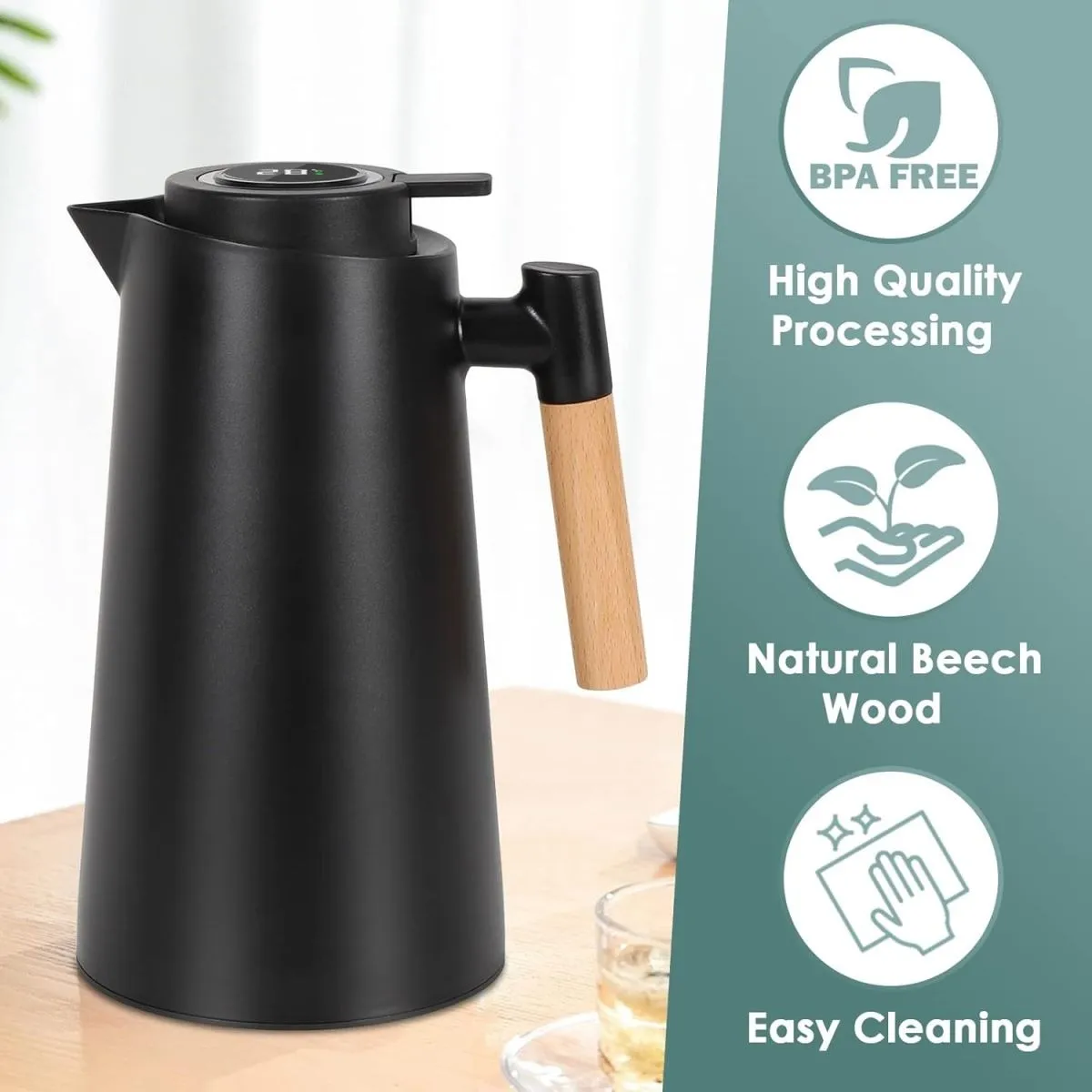 Jarra Térmica Sensor Temperatura Tokio Style 1 Litro Nórdica TOKYO-24 - Image 8