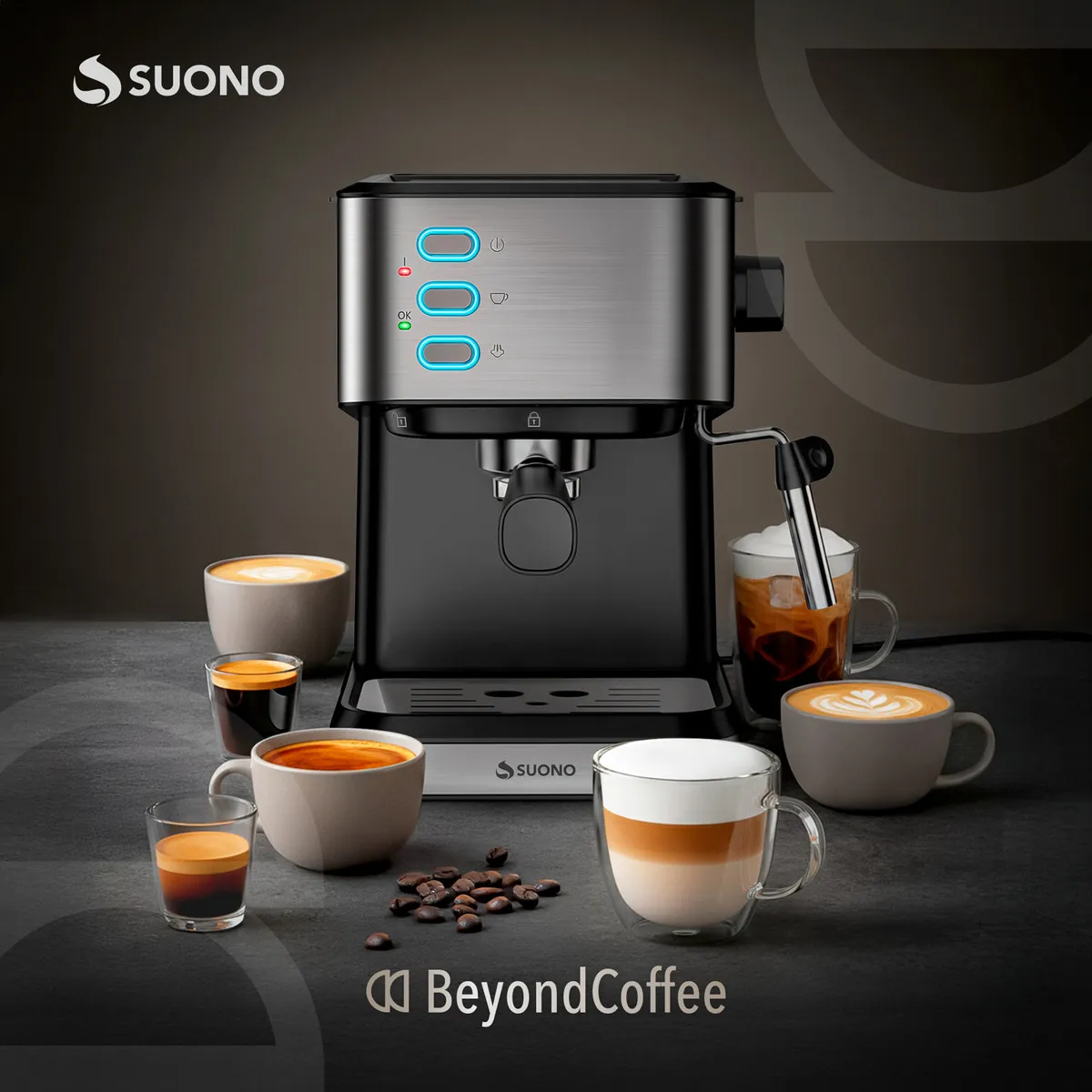 Cafetera Suono 20 Bar Acero Inoxidable 1050w Acero Inoxidable HOG0389ACE - Image 7