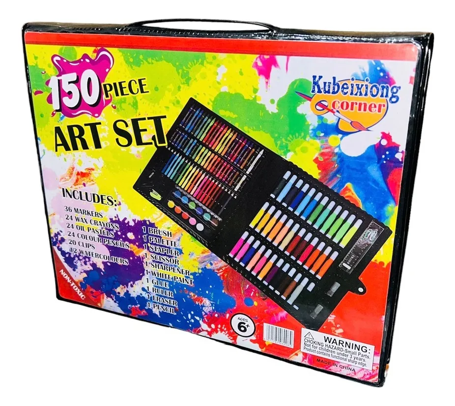 Kit De Arte Portátil 150 Crayones De Colores Para Niños - Image 3