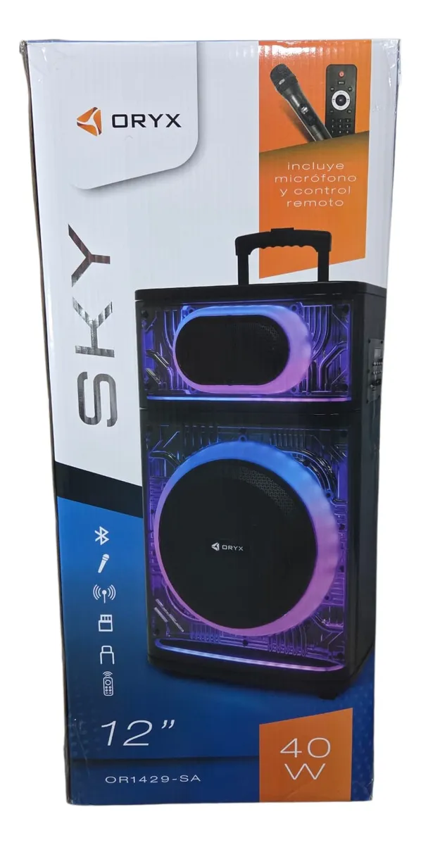 Parlante Bluetooth Karaoke Oryx OR-1429 40 Wts Control Micrófono - Image 4