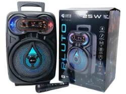 Parlante Oryx Sp-1718-6a Potente Sonido Control Y Microfono Negro