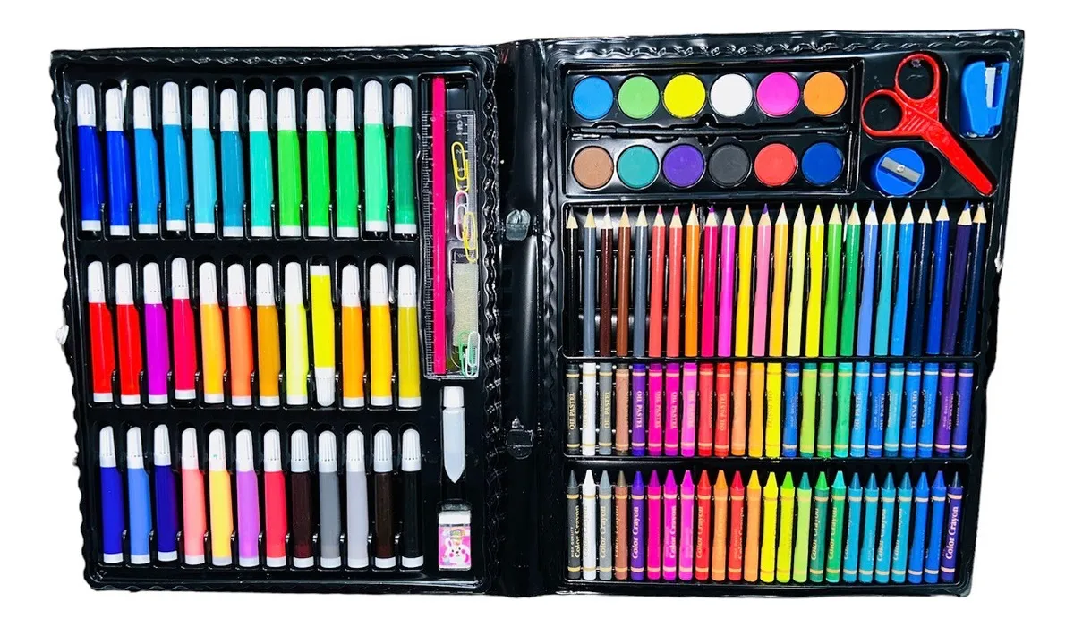 Kit De Arte Portátil 150 Crayones De Colores Para Niños - Image 2
