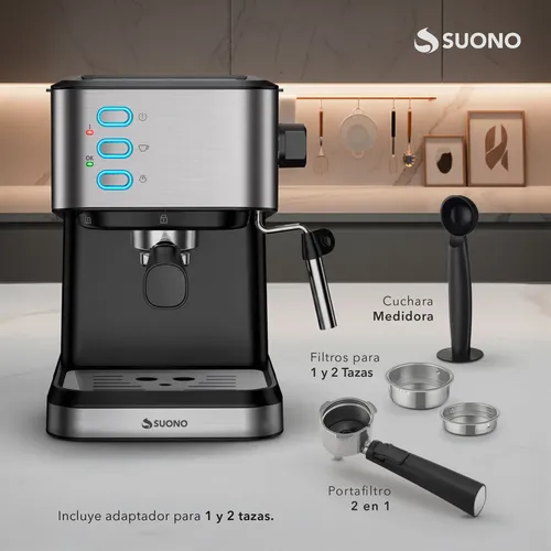 Cafetera Suono 20 Bar Acero Inoxidable 1050w Acero Inoxidable HOG0389ACE - Image 3