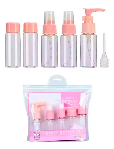 Set De 5 Frascos Neceser Kit De Viaje 370