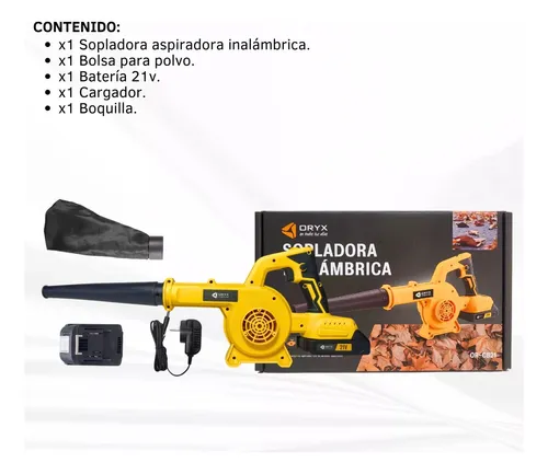 Sopladora De Hojas Inalambrica Oryx 21V Or-CB21