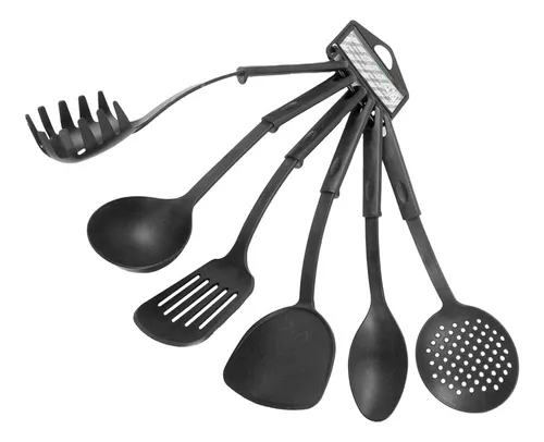 Set x6 De Utensilios De Cocina Con Mango De Color Melech-274 - Image 3