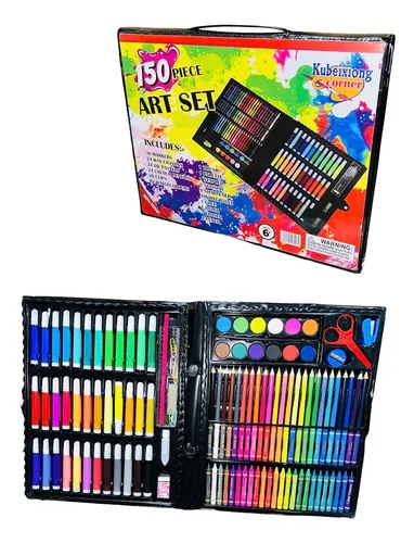 Kit De Arte Portátil 150 Crayones De Colores Para Niños