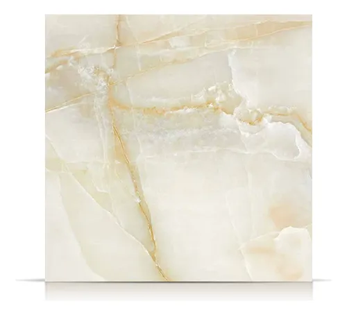 Pisos Vinilo Autoadhesivo Simil Marmol Amarillo Con Blanco 60*60cm PVC 6109G - Image 2