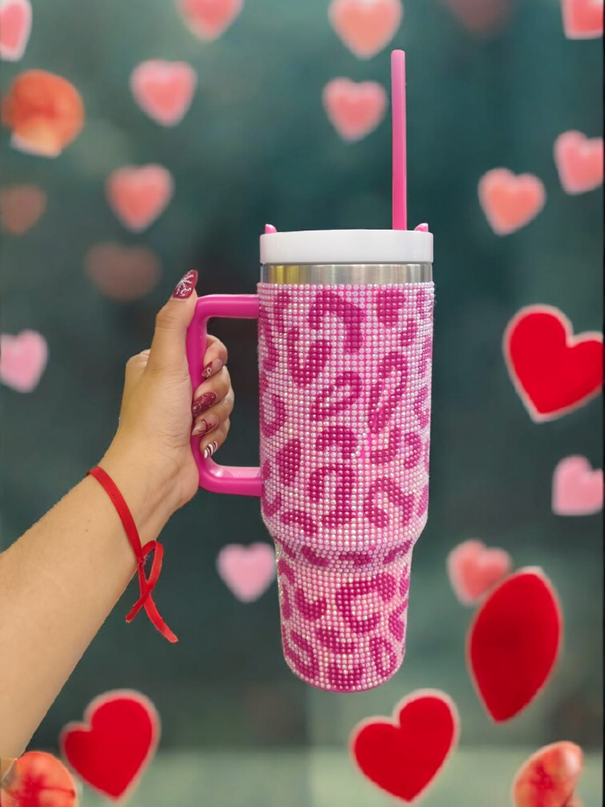 Vaso Quencher Térmico Glam 1200ml con Brillos Diseños Animal Print VK-Q004 - Image 3