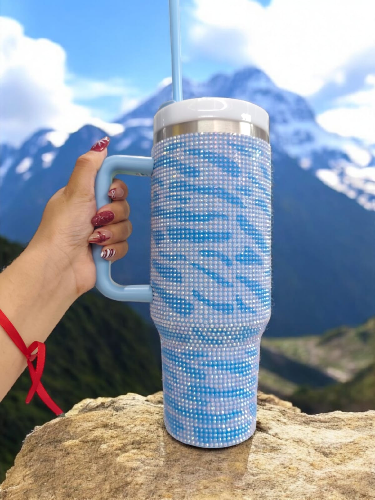 Vaso Quencher Térmico Glam 1200ml con Brillos Diseños Animal Print VK-Q004 - Image 4