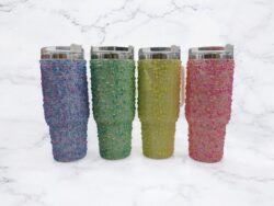 Vaso Quencher Termico 1200ml con Brillos Perla 3D Edición Multicolor