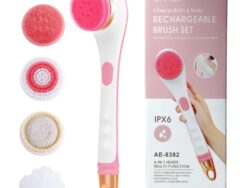 Cepillo de masaje de baño eléctrico 4 en 1