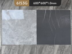 Pisos Vinilo Autoadhesivo Simil Marmol Gris Con Blanco 60*60cm PVC 6153G