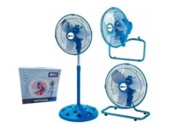 Ventilador Ibek 3 En 1 10 Pulgadas Pie Pared Piso