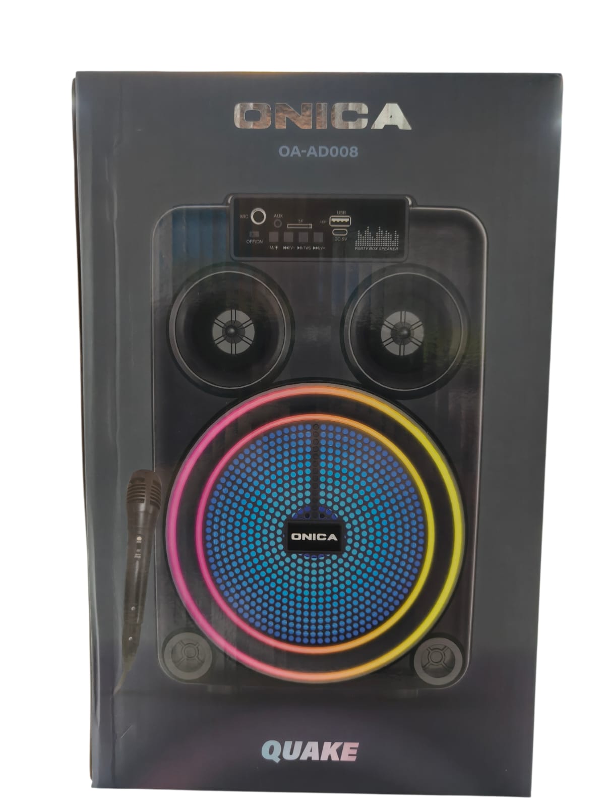 Parlante Quake Onica 8 Pulgadas OA-AD008 Con Microfono