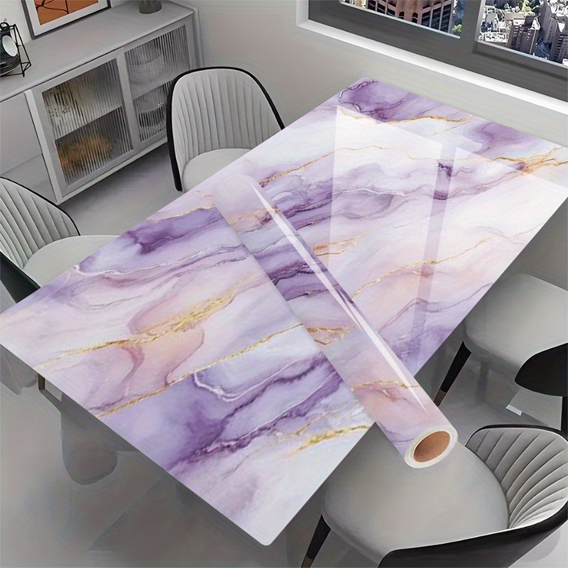 Lamina Vinilo Simil Marmol Violeta Lila Dorado 40*80 BR088L - Image 3