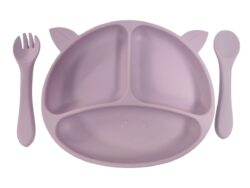 Plato Para Bebé Silicona Con Cubiertos X-0028
