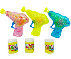 Mini Pistola Burbujero a Pila Con Luz y Burbuja 510147
