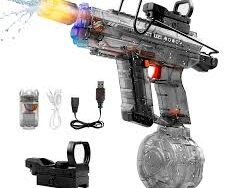 Pistola UZI potenciado de Agua electrica Con Luz Jt3740