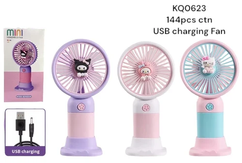 Mini Ventilador Portatil De Mano Fan Series Diseños Cartoon